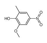 4-硝基-2-甲氧基-6-甲基苯酚结构式