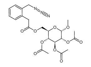 methyl 2,3,4-tri-O-acetyl-6-O-[(2-azidomethyl)phenylacetyl]-α-D-glucopyranoside结构式