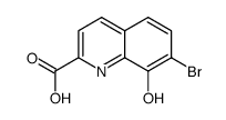 8-hydroxy-7-bromo-quinoline-2-carboxylic acid Structure