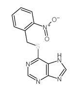 Purine, 6-(o-nitrobenzylthio)- structure
