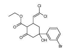 ethyl 4-(3-bromophenyl)-2-(2,2-dichloroethenyl)-4-hydroxy-6-oxocyclohexane-1-carboxylate Structure