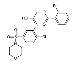 [2-(2-chloro-5-morpholin-4-ylsulfonylanilino)-2-oxoethyl] 2-bromobenzoate Structure