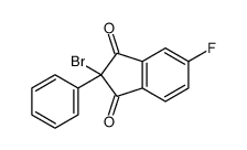 2-bromo-5-fluoro-2-phenylindene-1,3-dione结构式