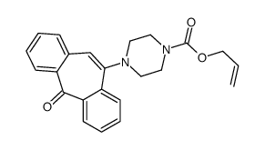 prop-2-enyl 4-(11-oxodibenzo[2,1-b:2',1'-f][7]annulen-5-yl)piperazine-1-carboxylate结构式