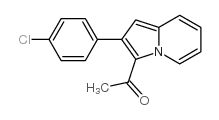 1-[2-(4-氯苯基)-吲哚啉-3-基]-乙酮结构式
