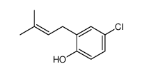 4-chloro-2-(3-methylbut-2-enyl)phenol结构式