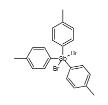 tris(p-methylphenyl)antimony dibromide结构式