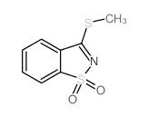 1,2-Benzisothiazole,3-(methylthio)-, 1,1-dioxide Structure