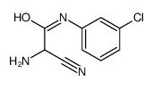 2-氨基-N-(3-氯苯基)-2-氰基乙酰胺结构式
