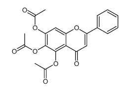 4-oxo-2-phenyl-4H-1-benzopyran-5,6,7-triyl triacetate结构式