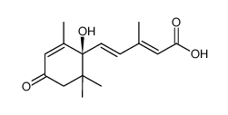 5-(1-hydroxy-2,6,6-trimethyl-4-oxocyclohex-2-en-1-yl)-3-methyl-(2e,4e)-pentadienoic acid Structure