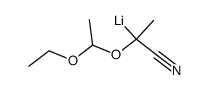 2-(1-ethoxyethoxy)-2-lithiopropanenitrile结构式