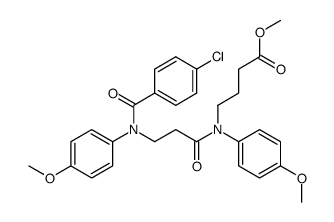 methyl N-[N-(p-chlorobenzoyl)-3-(p-anisidino)propionyl]-4-(p-anisidino)butyrate结构式