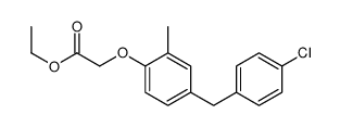 ethyl 2-[4-[(4-chlorophenyl)methyl]-2-methylphenoxy]acetate Structure