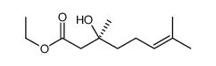 ethyl (3S)-3-hydroxy-3,7-dimethyloct-6-enoate结构式