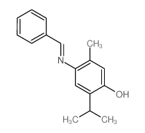 Phenol,5-methyl-2-(1-methylethyl)-4-[(phenylmethylene)amino]- Structure