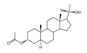 20α-Hydroxy-3β-acetoxy-5α-pregnan结构式