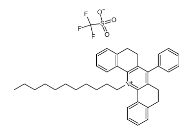 N-n-undecyl-5,6,8,9-tetrahydro-7-phenyldibenz[c,h]acridinium trifluoromethanesulfonate Structure