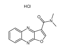 3-(N,N-Dimethylaminocarbonyl)-furo[2,3-b]quinoxaline hydrochloride结构式