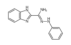 β-N-Phenyl-(benzimidazol-2-yl)-carboxamidrazon结构式