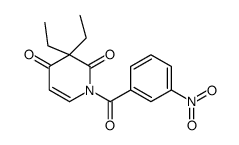 3,3-diethyl-1-(3-nitrobenzoyl)pyridine-2,4-dione结构式