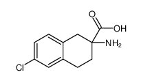 2-AMINO-6-CHLORO-1,2,3,4-TETRAHYDRO-NAPHTHALENE-2-CARBOXYLIC ACID结构式