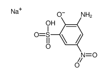 sodium 3-amino-2-hydroxy-5-nitrobenzenesulphonate Structure