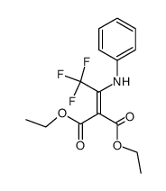 Ethyl (1-phenylamino-2,2,2-trifluoroethylidene)propanedioate Structure