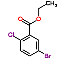2-氯-5-溴苯甲酸乙酯结构式