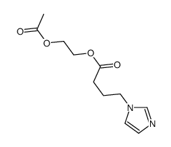 2-acetyloxyethyl 4-imidazol-1-ylbutanoate结构式