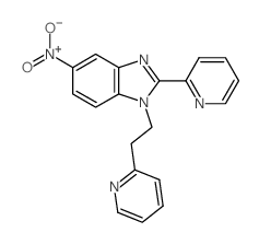 5-nitro-2-pyridin-2-yl-1-(2-pyridin-2-ylethyl)benzoimidazole结构式