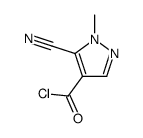 1H-Pyrazole-4-carbonyl chloride, 5-cyano-1-methyl- (9CI)结构式