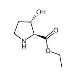 L-Proline, 3-hydroxy-, ethyl ester, (3S)- (9CI) Structure