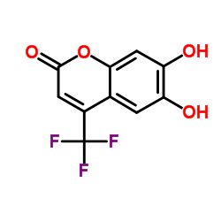 6,7-二羟基-4-(三氟甲基)香豆素结构式