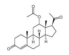 12α-acetoxy-pregn-4-ene-3,20-dione结构式