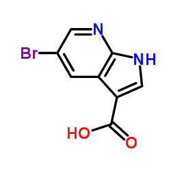 5-溴-1H-吡咯并[2,3-b]吡啶-3-甲酸结构式