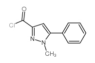 1-甲基-5-苯基-1H-吡唑-3-羰酰氯结构式