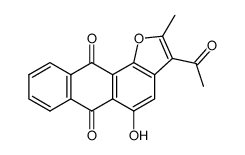 3-acetyl-5-hydroxy-2-methylanthra[1,2-b]furan-6,11-dione结构式