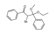 3-ethoxy-2-bromo-3-methoxy-1,3-diphenyl-propan-1-one结构式