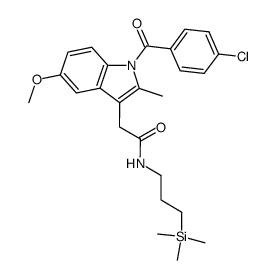 2-(1-(4-chlorobenzoyl)-5-methoxy-2-methyl-1H-indol-3-yl)-N-(3-(trimethylsilyl)propyl)acetamide结构式