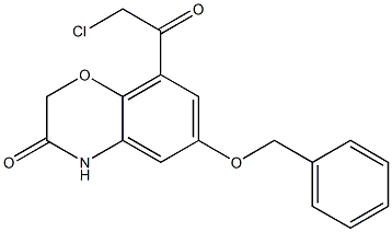 6-(苄氧基)-8-(2-氯乙酰基)2H-苯并[1,4]恶嗪-3(4H)-酮结构式