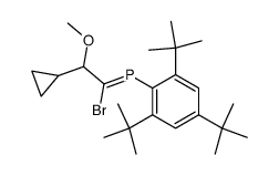 [1-Bromo-2-cyclopropyl-2-methoxy-eth-(Z)-ylidene]-(2,4,6-tri-tert-butyl-phenyl)-phosphane Structure