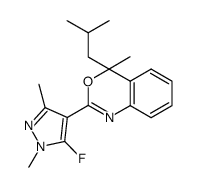 2-(5-fluoro-1,3-dimethyl-1H-pyrazol-4-yl)-4-isobutyl-4-methyl-4H-3,1-benzoxazine Structure
