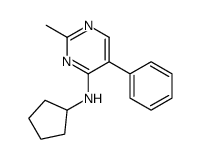 N-环戊基-2-甲基-5-苯基嘧啶-4-胺结构式