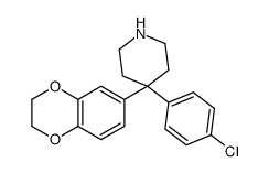 4-(4-chlorophenyl)-4-(2,3-dihydro-1,4-benzodioxin-6-yl)piperidine结构式