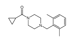 cyclopropyl-[4-[(2,6-dimethylphenyl)methyl]piperazin-1-yl]methanone结构式