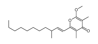 2-methoxy-3,5-dimethyl-6-(3-methylundec-1-enyl)pyran-4-one Structure