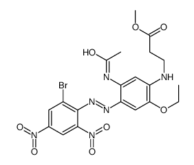 methyl 3-[5-acetamido-4-[(2-bromo-4,6-dinitrophenyl)diazenyl]-2-ethoxyanilino]propanoate Structure