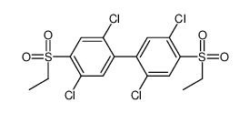 4,4'-bis(ethylsulfonyl)-2,2',5,5'-tetrachlorobiphenyl结构式