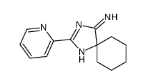2-pyridin-2-yl-1,3-diazaspiro[4.5]deca-1,3-dien-4-amine结构式